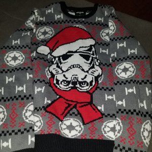 2018 ThinkGeek Star Wars Storm Trooper Santa Claus Ugly Christmas Sweater.